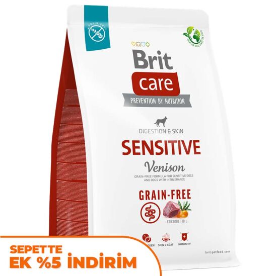 Brit Care Sensitive Venison Grain Free Adult Dry Dog Food 3 Kg. - 1