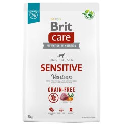 Brit Care Sensitive Venison Grain Free Adult Dry Dog Food 3 Kg. - 3