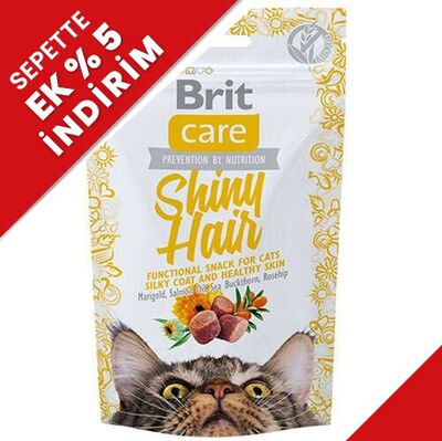 Brit Care Cat Snack Shiny Hair Tahılsız Tüy Sağlığı Kedi Ödülü 50 Gr