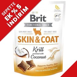 Brit Snack Skin Coat Kril Hindistan Cevizi Deri Ve Tüy Sağlığı Tahılsız Köpek Ödülü 150 Gr - Brit Care