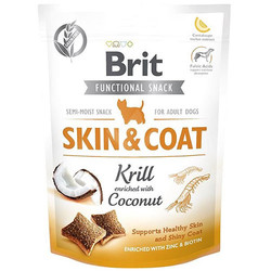 Brit Snack Skin Coat Kril Hindistan Cevizi Deri Ve Tüy Sağlığı Tahılsız Köpek Ödülü 150 Gr - Thumbnail