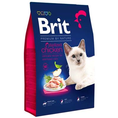 Brit Care Sterilised Chicken Adult Dry Cat Food 8 Kg.