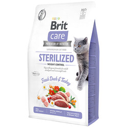 Brit Care - Brit Care Sterilised Ördek ve Hindi Tahılsız Kısırlaştırılmış Kedi Maması 2 Kg + 2 Adet Bestpet 100 Gr Konserve + Temizlik Mendili