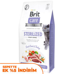 Brit Care Sterilised Ördek ve Hindi Tahılsız Kısırlaştırılmış Kedi Maması 7 Kg - Brit Care