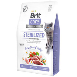 Brit Care - Brit Care Sterilised Ördek ve Hindi Tahılsız Kısırlaştırılmış Kedi Maması 7 Kg + Temizlik Mendili