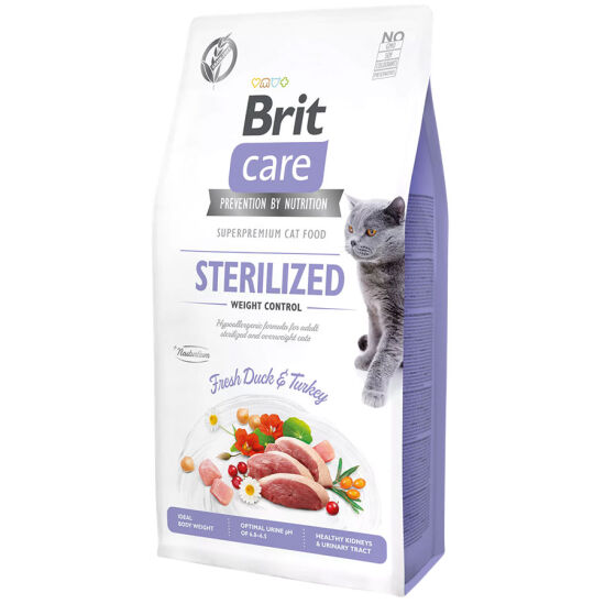 Brit Care Sterilised Ördek ve Hindi Tahılsız Kısırlaştırılmış Kedi Maması 7 Kg - 2