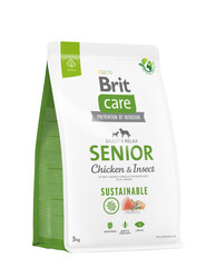 Brit Care Sustainable Senior Böcek ve Tavuk Yaşlı Köpek Maması 3 Kg + Temizlik Mendili - Thumbnail