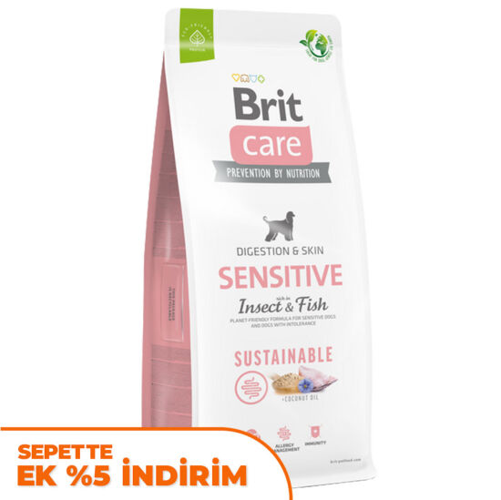 Brit Care Sustainable Böcek ve Balık Hassas ve Sindirim Köpek Maması 12 Kg - 1