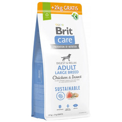Brit Care - Brit Care Sustainable Large Böcek ve Tavuk Büyük Irk Köpek Maması 12 Kg + 2 Kg (Toplam 14 Kg)