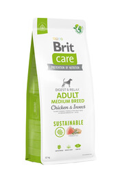 Brit Care Sustainable Medium Böcek ve Tavuk Orta Irk Köpek Maması 12 Kg - Brit Care