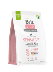 Brit Care - Brit Care Sustainable Böcek ve Balık Hassas Deri ve Sindirim Köpek Maması 3 Kg + Temizlik Mendili