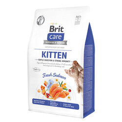 Brit Care - Brit Care Tahılsız Somonlu Bağışıklık Destekleyici Yavru Kedi Maması 2 Kg + 2 Adet Bestpet 100 Gr Konserve