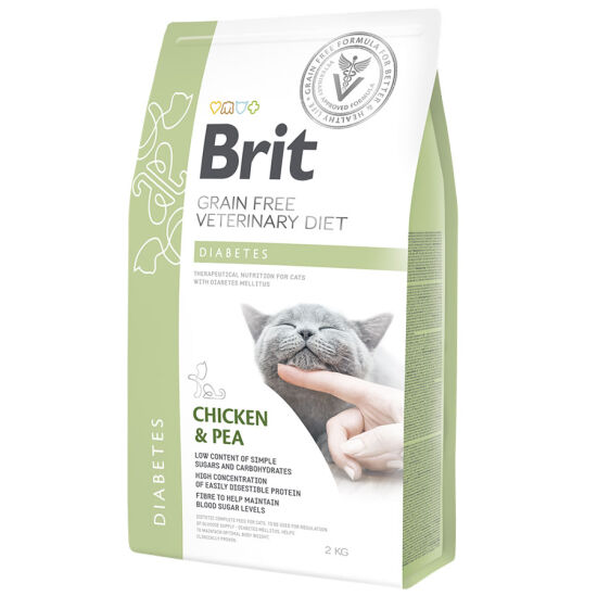 Brit Veterinary Diets Diabetes Tahılsız Tavuk Bezelye Kedi Maması 2 Kg - 2