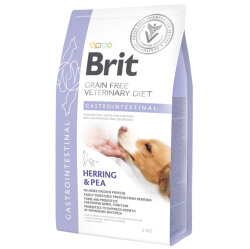 Brit Veterinary Diets Gastrointestinal Tahılsız Ringa Balıklı Köpek Maması 2 Kg + Temizlik Mendili - Brit Care