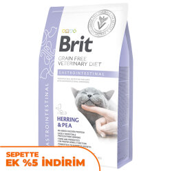 Brit Veterinary Diets Gastrointestinal Tahılsız Ringa Balıklı Kedi Maması 2 Kg + Temizlik Mendili - Brit Care