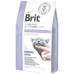 Brit Veterinary Diets Gastrointestinal Tahılsız Ringa Balıklı Kedi Maması 2 Kg + Temizlik Mendili - Thumbnail