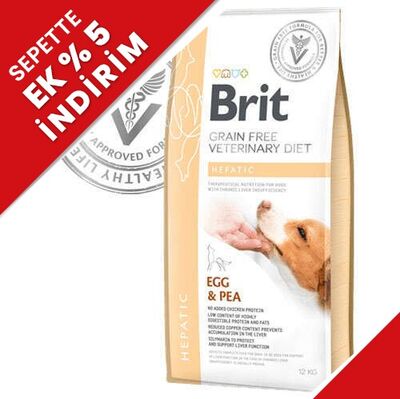 Brit Veterinary Diets Hepatic Tahılsız Yumurta Bezelye Köpek Maması 12 Kg - 1