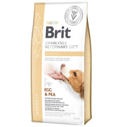 Brit Veterinary Diets Hepatic Tahılsız Yumurta Bezelye Köpek Maması 2 Kg + Temizlik Mendili - Brit Care