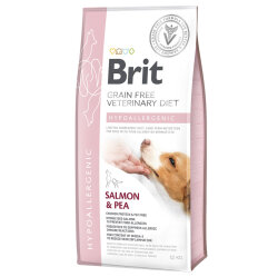 Brit Veterinary Diets Hypoallergenic Tahılsız Somon Bezelye Köpek Maması 12 Kg + Temizlik Mendili - Brit Care