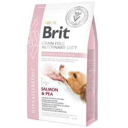 Brit Veterinary Diets Hypoallergenic Tahılsız Somon Bezelye Köpek Maması 2 Kg + Temizlik Mendili - Brit Care