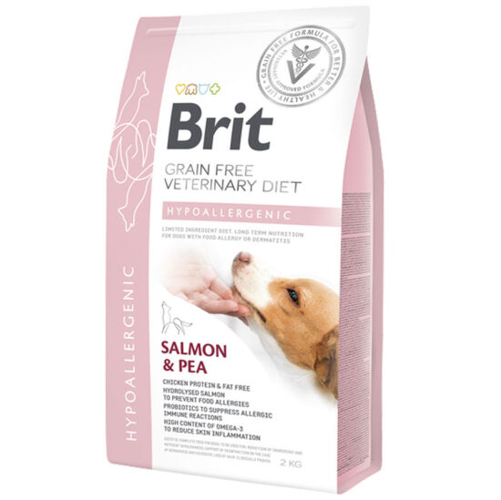 Brit Veterinary Diets Hypoallergenic Tahılsız Somon Bezelye Köpek Maması 2 Kg + Temizlik Mendili - 2