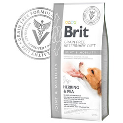 Brit Care - Brit Veterinary Diets Joint & Mobility Tahılsız Ringa Balıklı Köpek Maması 12 Kg + Temizlik Mendili
