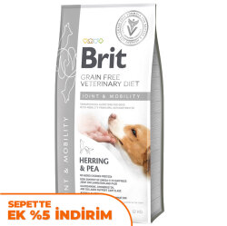 Brit Veterinary Diets Joint Mobility Tahılsız Ringa Balıklı Köpek Maması 12 Kg + Temizlik Mendili - Brit Care