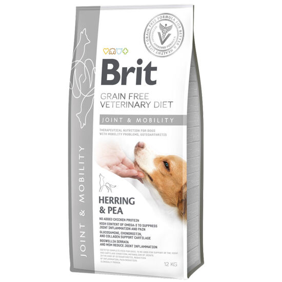 Brit Veterinary Diets Joint Mobility Tahılsız Ringa Balıklı Köpek Maması 12 Kg + Temizlik Mendili - 2