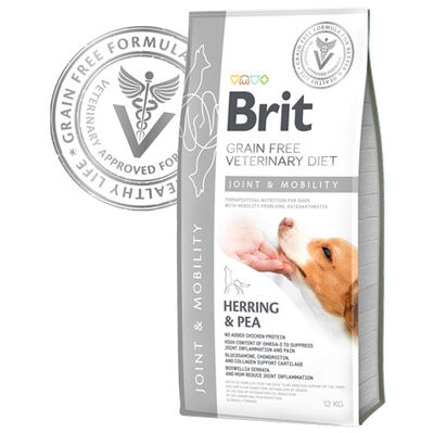 Brit Veterinary Diets Joint & Mobility Tahılsız Ringa Balıklı Köpek Maması 12 Kg + Temizlik Mendili
