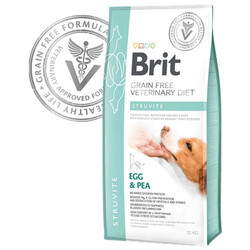 Brit Care - Brit Veterinary Diets Struvite Tahılsız Yumurta Bezelye Köpek Maması 12 Kg + Temizlik Mendili