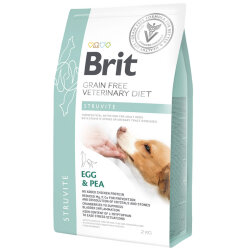 Brit Veterinary Diets Struvite Tahılsız Yumurta Bezelye Köpek Maması 2 Kg + Temizlik Mendili - Brit Care