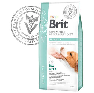 Brit Veterinary Diets Struvite Tahılsız Yumurta Bezelye Köpek Maması 2 Kg + Temizlik Mendili - 2
