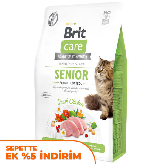Brit Care Senior Tavuk Tahılsız Yaşlı Kedi Maması 2 Kg - 1