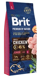 Brit Care - Brit Premium Puppy Large Tavuklu Büyük Irk Yavru Köpek Maması 15 Kg + Temizlik Mendili