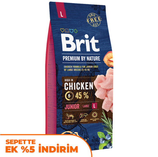 Brit Premium Puppy Large Tavuklu Büyük Irk Yavru Köpek Maması 15 Kg - 1