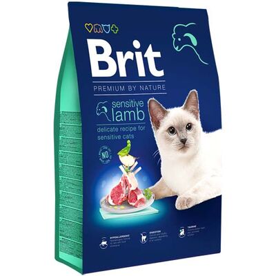 Brit Premium By Nature Sensitive Hassas Kuzulu Kedi Maması 8 Kg + Temizlik Mendili