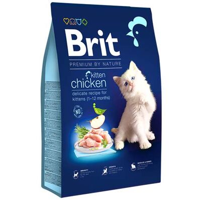 Brit Premium By Nature Kitten Tavuk ve Somonlu Yavru Kedi Maması 8 Kg + Temizlik Mendili