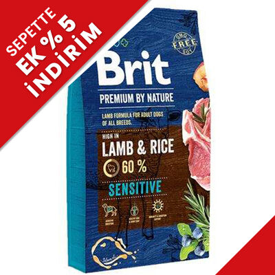 Brit Premium Sensitive Lamb Kuzu Etli Hassas Köpek Maması 15 Kg - 1