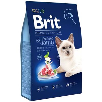 Brit Premium By Nature Sterilised Kısırlaştırılmış Kuzulu Kedi Maması 8 Kg + Temizlik Mendili