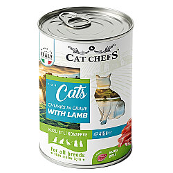 Cat Chefs Kuzu Etli Soslu Yaş Kedi Maması 415 Gr x 24 Adet - 2