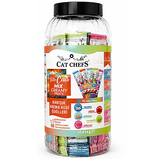 Cat Chefs Mix Krema Ek Besin Takviyesi Kedi Ödülü 30x14 Gr (30 lu Paket) - 2