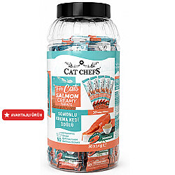 Cat Chefs Somonlu Krema Ek Besin Takviyesi Kedi Ödülü 30x14 Gr (30 lu Paket) - 