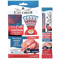 Cat Chefs Tavuk Etli Krema Ek Besin Takviyesi Kedi Ödülü 4x15 Gr - Cat Chefs