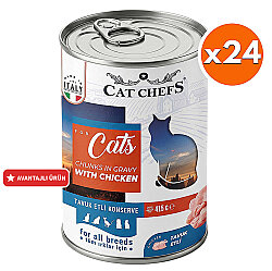 Cat Chefs Tavuk Etli Soslu Yaş Kedi Maması 415 Gr x 24 Adet - Cat Chefs