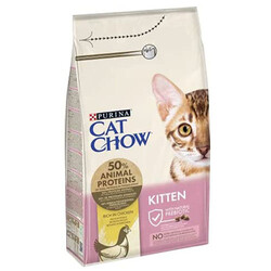 Cat Chow - Cat Chow Kitten Chicken Kitten Dry Cat Food 1,5 Kg.