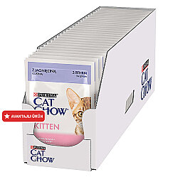 Cat Chow Pouch Kitten Kuzu Etli ve Kabaklı Yavru Kedi Yaş Maması 85 Gr x 26 Adet - Cat Chow