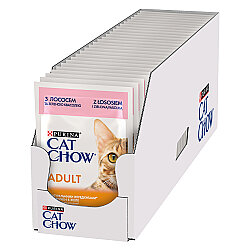 Cat Chow Pouch Somon ve Yeşil Fasülyeli Kedi Yaş Maması 85 Gr x 26 Adet - Cat Chow