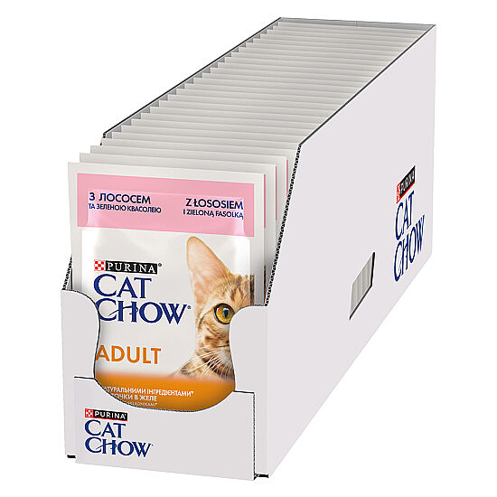 Cat Chow Pouch Somon ve Yeşil Fasülyeli Kedi Yaş Maması 85 Gr x 26 Adet - 1