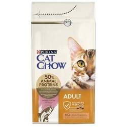 Cat Chow - Cat Chow Somon ve Ton Balıklı Kedi Maması 15 Kg + 4 Adet Temizlik Mendili