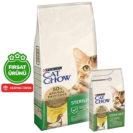 Cat Chow Sterilised Turkey Adult Dry Cat Food 15 Kg. - 1